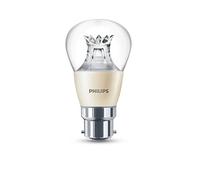 Philips LED Warm Glow B22 Bayonet Cap Dimmable Mini Globe Light Bulb, Clear, 6 W (40 W)
