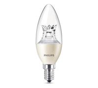 Philips LED WarmGlow E14 Small Edison Screw SES Candle Bulb 5.5W (40W Equivalent), Dimmable Warm White Light, Energy Saving LED Lamp, Long Life Decorative Candle Shape for Home Lighting