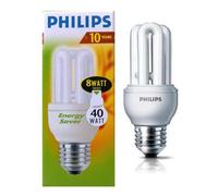 Philips Lighting 4 Pack Philips Genie 8W (40W Eqv) Cfl Fluorescent E27 Edison Screw 827 Bulbs, 2700K Warm White, Energy Saver