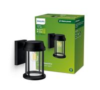 Philips Lighting Bellini Outdoor Wall Light, Round, Without Bulb, Black, max. 25W, IP44 Weatherproof