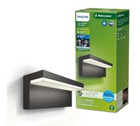 Philips Lighting Bustan UltraEfficient Outdoor Wall Light, 3.8W 4000K, Antracite, IP44 Weatherproof