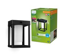 Philips Camill Solar Powered Outdoor Wall Light, Black