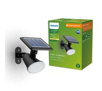Philips Lighting Jivix Outdoor Solar spot Light, 1.4W, 2700K, Black, IP44 Wea...