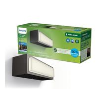 Philips Lighting Stratosphere UltraEfficient Outdoor Wall Light, 3.8W, 4000K Cool White Light, Antracite, IP44 Weatherproof