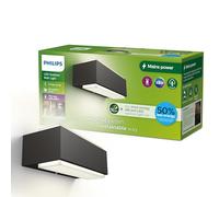 Philips Lighting Stratosphere UltraEfficient Outdoor Wall Light, 3.8W 4000K Cool White Light, Antracite, IP44 Weatherproof