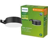 Philips Lighting Vynce Outdoor Solar Path Light, Round, 1.5W, 2700K, Black, IP44 Weatherproof