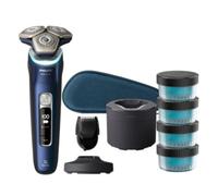 Philips Shaver Series 9000 - Wet and Dry Electric Shaver for Men in Blue with Lift & Cut, SkinIQ Technology, Pop-up Trimmer, Cleaning Pod, Beard Styler, Charging Stand, Travel case (Model S9980/74)