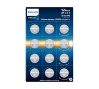 Philips Lithium CR2032 3 Volt Batteries - Ideal for Key Fobs and Calculators, Pack of 12