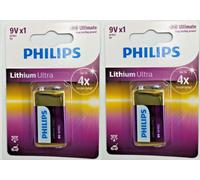 PHILIPS LITHIUM ULTRA 9V BATTERY 6FR61 9V BLISTER 1BL EXP 2026 MAY NEW