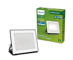 Philips Lois Outdoor Floodlight, 30W, Black | Powerful White Light, 3000K, 2700lm, IP65 Weather-Proof, Durable, Long 15000 Hrs Lifetime, Frameless Design
