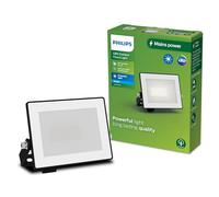 Philips Lois Outdoor Floodlight, Daylight, 10 W | Cool Hue 5000 K, Black, Without Motion Sensor, for Gardens, Weather Resistant