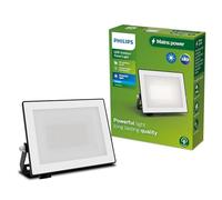 Philips Lois Outdoor Floodlight, Daylight, 20 W | Cool Hue 5000 K, Black, Without Motion Sensor, for Gardens, Weather Resistant