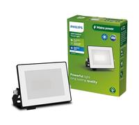 Philips Lois Outdoor Floodlight, White, 10 W | White Hue 3000 K, Black, Without Motion Sensor, for Gardens, Weather Resistant