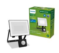 PHILIPS Lois Outdoor Floodlight with Sensor, 20 W, 5000 K, Black