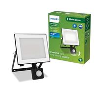 PHILIPS Lois Outdoor Floodlight with Sensor, 30 W, 5000 K, Black