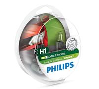 Philips LongLife EcoVision H1 Car Headlight Bulb 12258LLECOS2 (Twin)