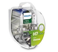 Philips LongLife EcoVision H7 Car Headlight Bulb 12972LLECOS2 (Twin)