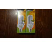 Philips Low Energy Saver Saving Light Bulbs Bayonet Cap BC 2 PACKS x 20 Watt (equivalent of 100Watt light output)