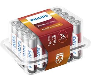 Philips LR03P24P/10 - AAA Power Alkaline Batteries - Pack of 24