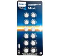PHILIPS LR44 Batteries 12 Count, Replaces AG13 A76 l1154f 357 303 SR44 AG13 LR41 Button Batteries - 1.5v Ultra Alkaline Button Cell Battery, Perfect For Thermometers, Lasers, Watches, Medical Devices.