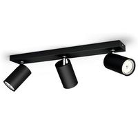 Philips myLiving Kosipo 3-Light Dimmable LED Spotlight GU10 Black 10W NEW