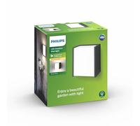 Philips Macaw LED Outdoor Wall Lamp, Black