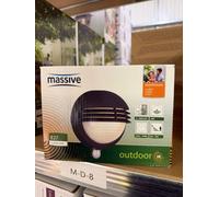 Philips Massive Boston Outdoor Wall Light Black with Sensor