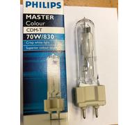 1x 70W Philips HID, G12, 2 pin, MasterColour CDM-T 70W/830, Ceramic Metal Halide