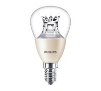 Philips Master LED 5.5W (40W Equivalent) P48 Lustre E14 Small Edison Screw Clear Bulb | DimTone 2200K-2700K Warm White | 470lm | CRI 90+ High Colour Rendering | Fully Dimmable | Decorative UK SES Lamp