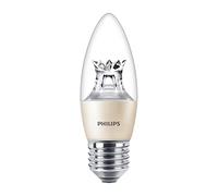 Philips Master LED Diamond Spark 5.5W (40W Replacement) B38 Candle Bulb, E27 Edison Screw Base, DimTone, Dimmable LED Lamp, 2200K-2700K Warm White, Clear Finish, Energy Efficient Decorative Lighting