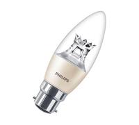 Philips Master Led Dimtone Candle 5.5W B22 Dimmable Warm White Clear