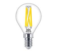 Philips Master LED E14 Spherical Filament Clear 3.4W 470lm - 922-927 Dim aWarm | Best Color Rendering - Dimmable - 40W Replacement