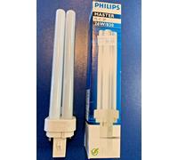 2x Philips 26w 2pin G24d-3 Double Turn Compact Fluorescent Colour 830 Warm White [EEK: B]