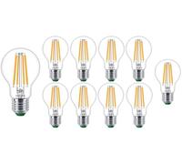 Philips Master Ultra Efficient LED 4W E27 Clear GLS Warm White Dimmable - Pack of 10
