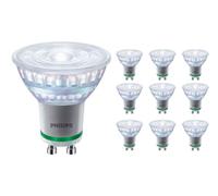 Philips Master Ultra Efficient LED GU10 Spotlight Bulbs 2.1W 375 Lumens 3000K Dimmable Pack of 10