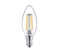 Philips Master Value LED 3.4W (40W Replacement) B35 Candle, Dimmable,E14 SES Small Edison Screw, 2700k Warm White, 470 Lumen, 15000 Hours, Clear Lamp (1)