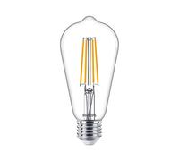 Philips Master Value LEDbulb E27 Edison Filament Light Bulb 5.9W 60W Equivalent 806 lm Extra Warm White 2700K CRI90 High Colour Rendering Clear Decorative LED Lamp