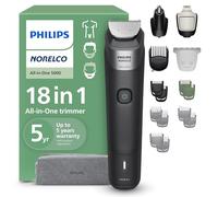 Philips MG5970/49 Norelco Multigroom 5000 Series, All-in-One Trimmer, Beard Trimmer and Clipper, 18-Piece Men's Care Set for Beard, Face, Nose, Ear, Body, with Titanium Blades,