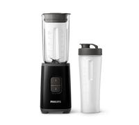 Philips Mini Blender Smoothie Maker, 350W, On-the-go Tumbler, 1L Jug | Ice-crush blades - 2 speeds, recipe app, dishwasher-safe, quick clean, deep black (HR2602/91)
