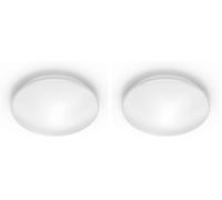 Philips Moire LED CL200 Ceiling Light Round 10W Cool White Light White (Pack of 2)