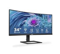 Philips Monitors 346E2CUAE - 34 inch WQHD Curved Monitor, 100Hz, 1ms, VA, USB-C Dock, Speakers , Height Adjust (3440 x 1440, 300 cd/m² HDMI / DP / USB-C)