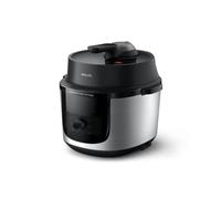 Philips Multicooker 3000 Series - Auto Pressure Release, DualPulse technology, 13in-1 presets, 6L pot Electric Pressure Cooker, 3 accessories included, PFAS-free Ceramic Coating, Silver (HD2616/70)