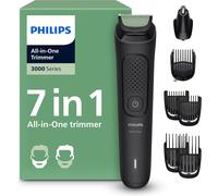 Philips Multigroom 3000 Series All-in-One 7-Piece Trimmer - Shaver and Clipper for Face & Head, Self-Sharpening Skin-Friendly Blades, 10 Length Settings, Model MG3930/15