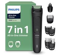Philips Multigroom 3000 Series All-in-One 7-Piece Trimmer - Shaver and Clipper for Face & Head, Self-Sharpening Skin-Friendly Blades, 10 Length Settings, Model MG3930/15