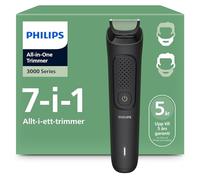 Philips Multigroom 3000 Series All-in-One 7-Piece Trimmer - Shaver and Clipper for Face & Head, Self-Sharpening Skin-Friendly Blades, 10 Length Settings, Model MG3930/15