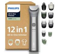 Philips Multigroom 5000 Series All-in-One 12-Piece Trimmer - Shaver and Clipper for Face, Head & Body, Self-Sharpening Full Metal Blades, 20 Length Settings (0.5-20 mm), Model MG5952/30