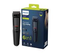 Philips MULTIGROOM Series 3000 MG3710/33 Rechargeable Black hair trimmers/clipper - Razor (Black, Rectangle, Beard, Ear, Eyebrow, Nose, Stainless Steel, 60 min, Integrated)