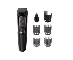Philips MULTIGROOM Series 3000 MG3721/14 Rechargeable Black hair trimmers/clipper (Black, Rectangle, Beard, Ear, Eyebrow, Nose, Stainless Steel, 60 min, Integrated)