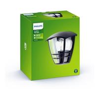 Philips myGarden Creek Outdoor Wall Light Black (Requires 1 x 60 W E27 Bulb)