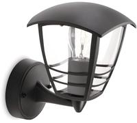 Philips myGarden Creek Outdoor Wall Light (Requires 1 x 60 W E27 Bulb), Black